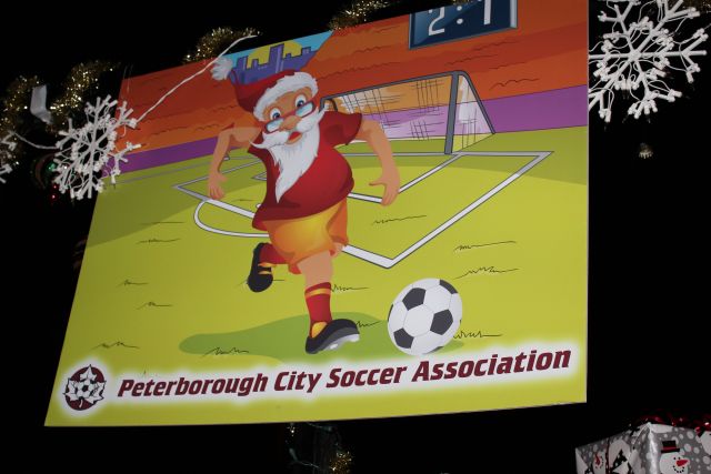 2014 Santa Claus Parade Display (Santa playing soccer)