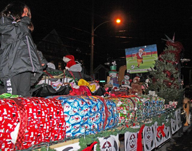 2014 Santa Claus Parade - PCSA Float (side view)