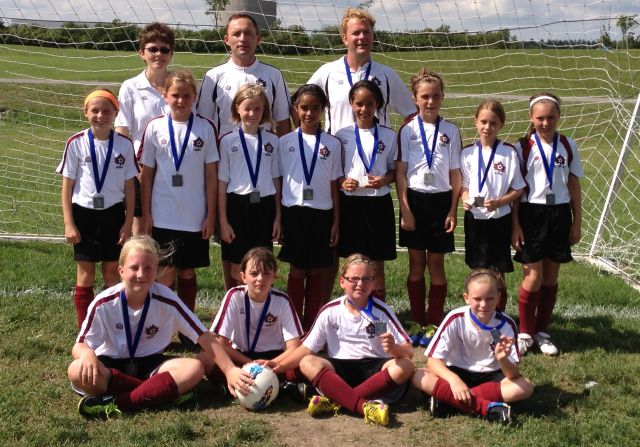 U10 Girls Maroon won silver at Ambassador Cup