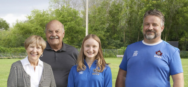 Belle Onusko with Margaret and Fred Forster and PCSA President Dan Moore (Photo: Lesli Onusko)