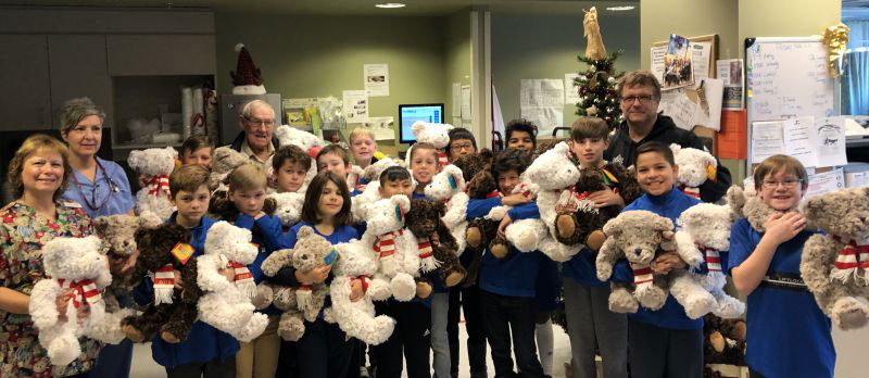 U11 Boys Bring Cheer to PRHC Pediatric Ward