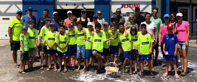 Under 10 Boys Charity Car Wash for the Bears for Kids Project