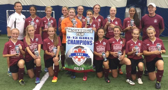 PCSA U13 Girls Maroon win the YRSA McGarrigle Cup